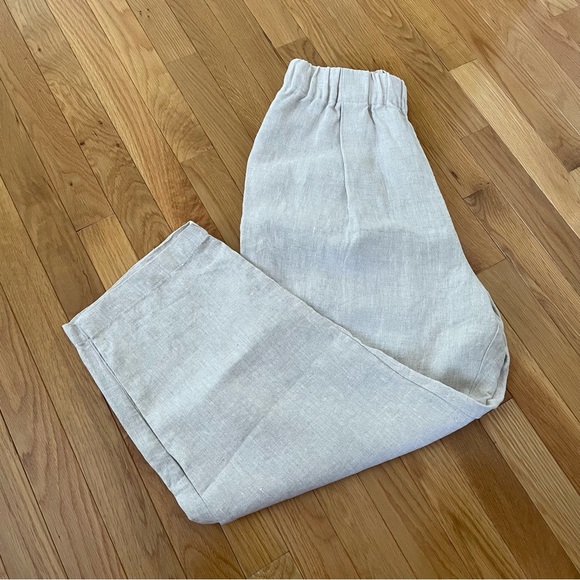 Elizabeth Suzann Andy Trouser in Midweight Linen - Flax, Size Large - Picture 3 of 5